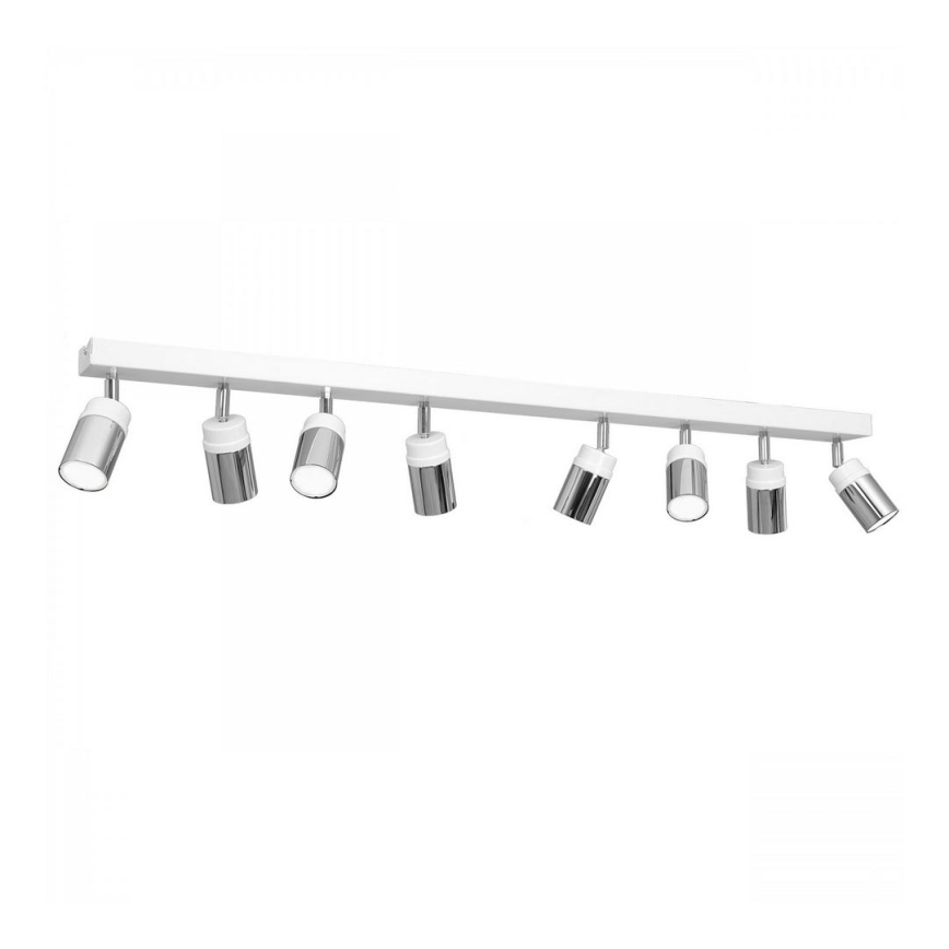 Bodové svítidlo NEST 8xGU10/8W/230V bílá/lesklý chrom