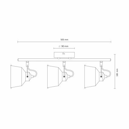 Bodové svítidlo NIKO 3xE14/8W/230V