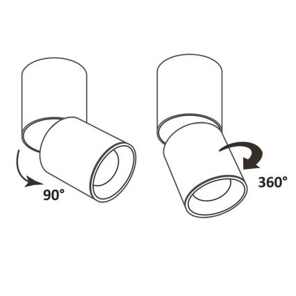 Bodové svítidlo NIXA 1xGU10/10W/230V bílá/zlatá
