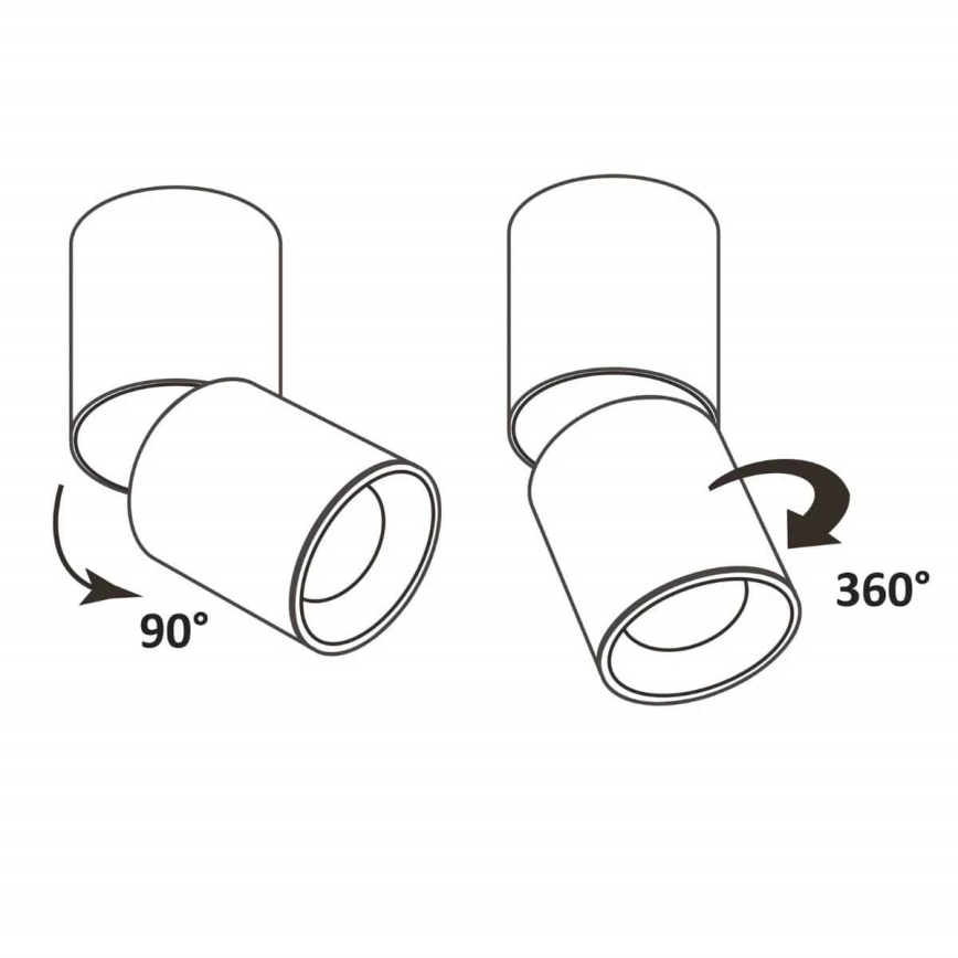 Bodové svítidlo NIXA 1xGU10/10W/230V bílá/zlatá