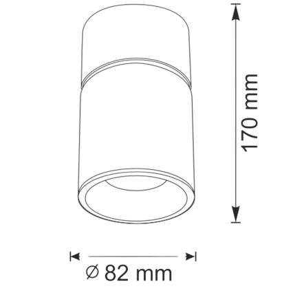 Bodové svítidlo NIXA 1xGU10/10W/230V černá/zlatá