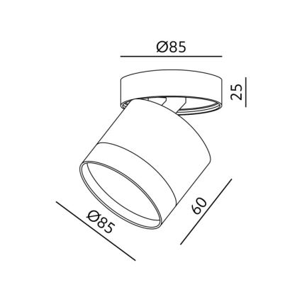 Bodové svítidlo OH12F 1xGX53/35W/230V 8,5 cm bílá