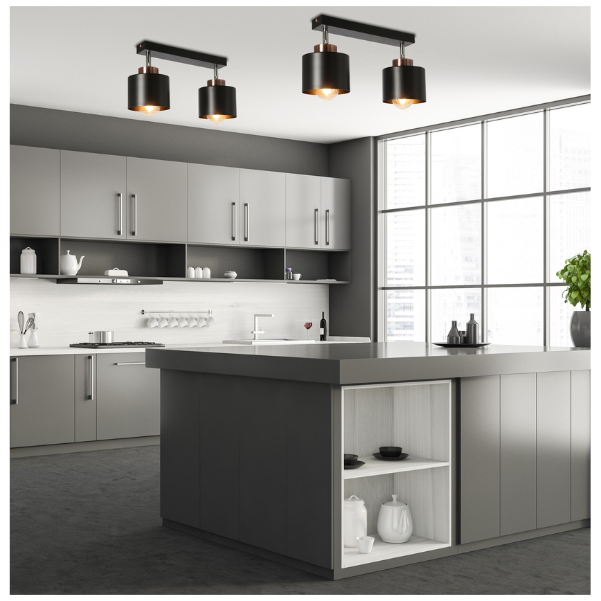 Bodové svítidlo OLENA 2xE27/60W/230V černá