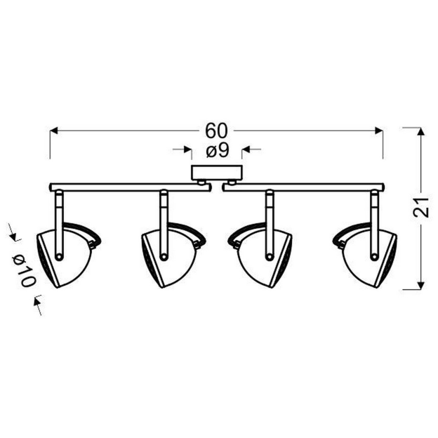 Bodové svítidlo PENT 4xGU10/50W/230V