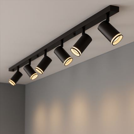 Bodové svítidlo PIPE 6xGU10/10W/230V černá