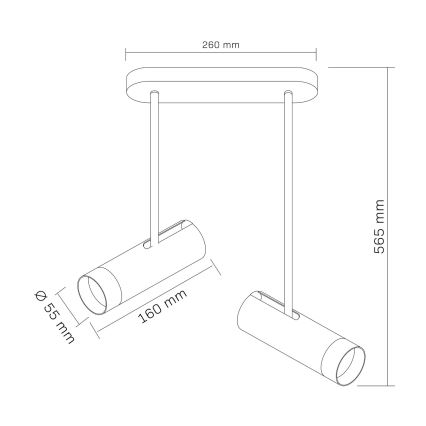 Bodové svítidlo PORTO 2xGU10/10W/230V černá