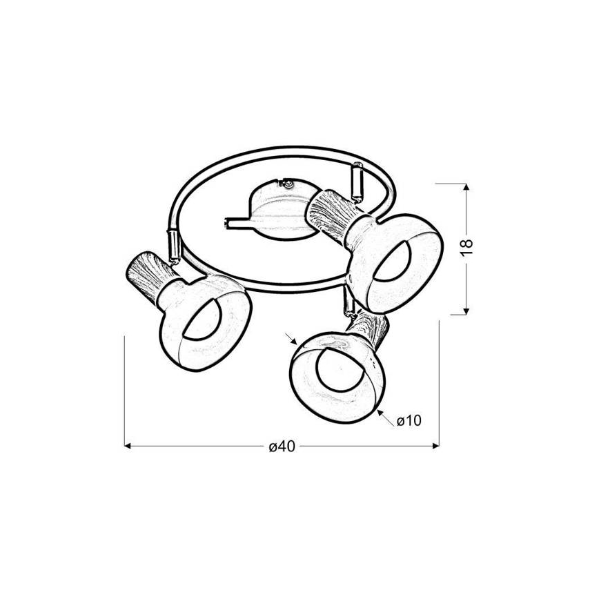 Bodové svítidlo PUERTO 3xE14/40W/230V