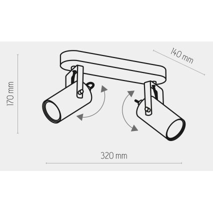 Bodové svítidlo REDO 2xGU10/10W/230V bílá