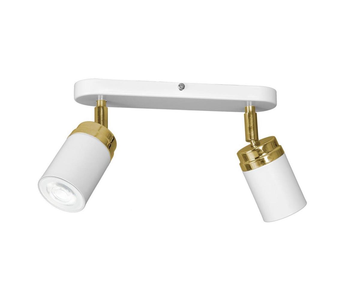 Luminex Bodové svítidlo RENO 2xGU10/60W/230V bílá/zlatá LU5155