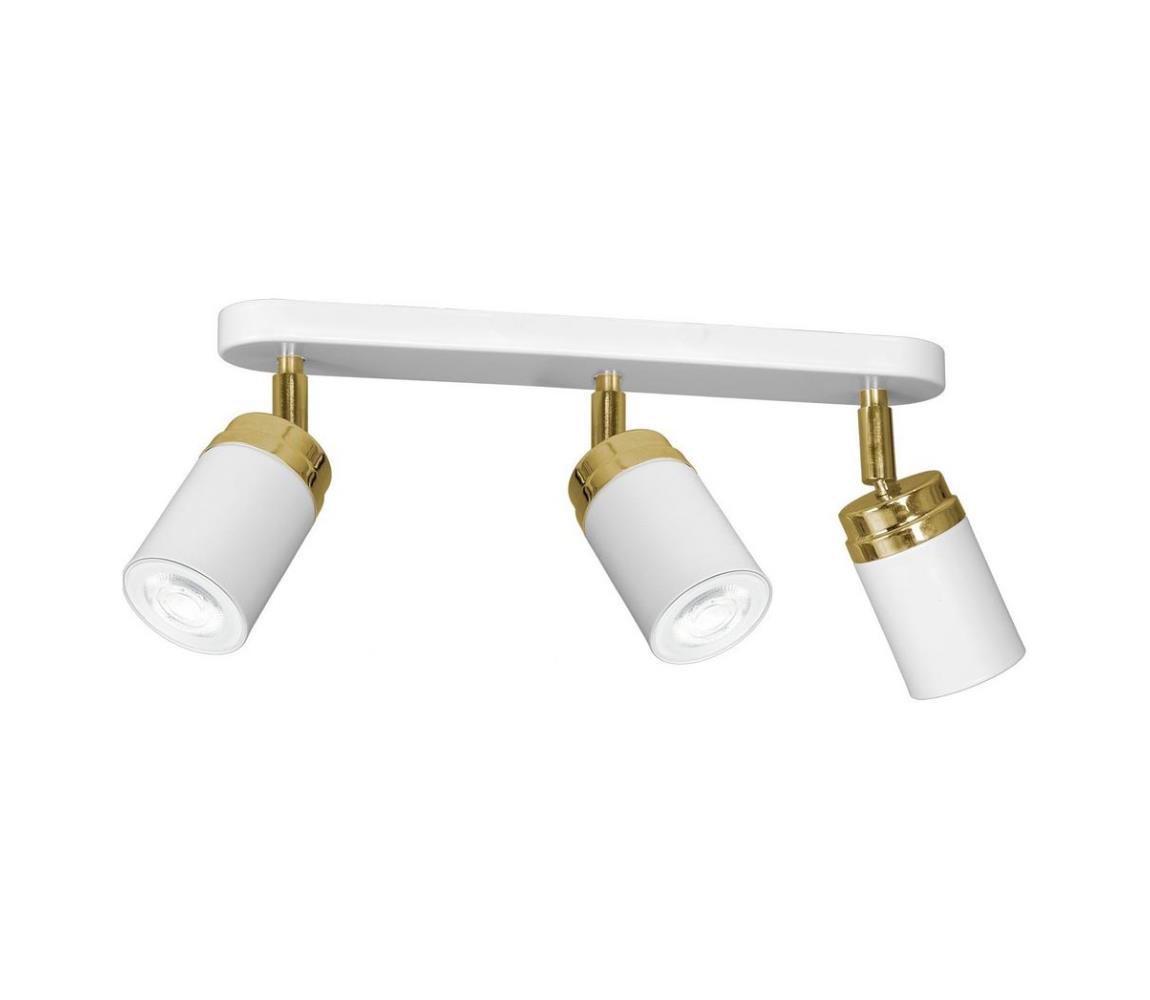 Luminex Bodové svítidlo RENO 3xGU10/60W/230V bílá/zlatá LU5156