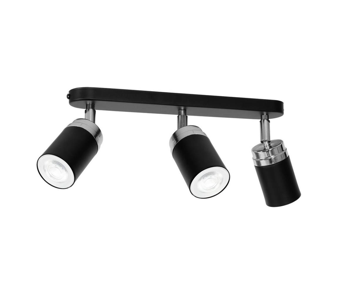 Luminex Bodové svítidlo RENO 3xGU10/60W/230V černá/chrom LU5147