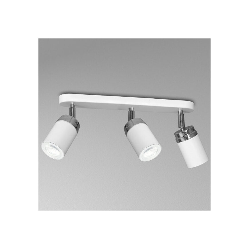 Bodové svítidlo RENO 3xGU10/8W/230V bílá/lesklý chrom