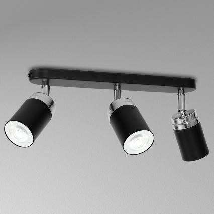 Bodové svítidlo RENO 3xGU10/8W/230V černá/lesklý chrom