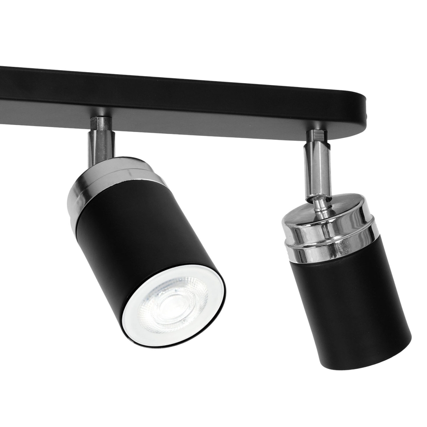 Bodové svítidlo RENO 3xGU10/8W/230V černá/lesklý chrom