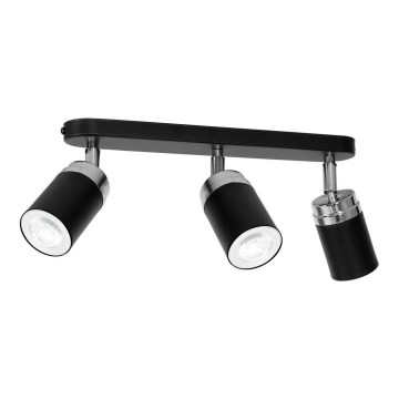 Bodové svítidlo RENO 3xGU10/8W/230V černá/lesklý chrom