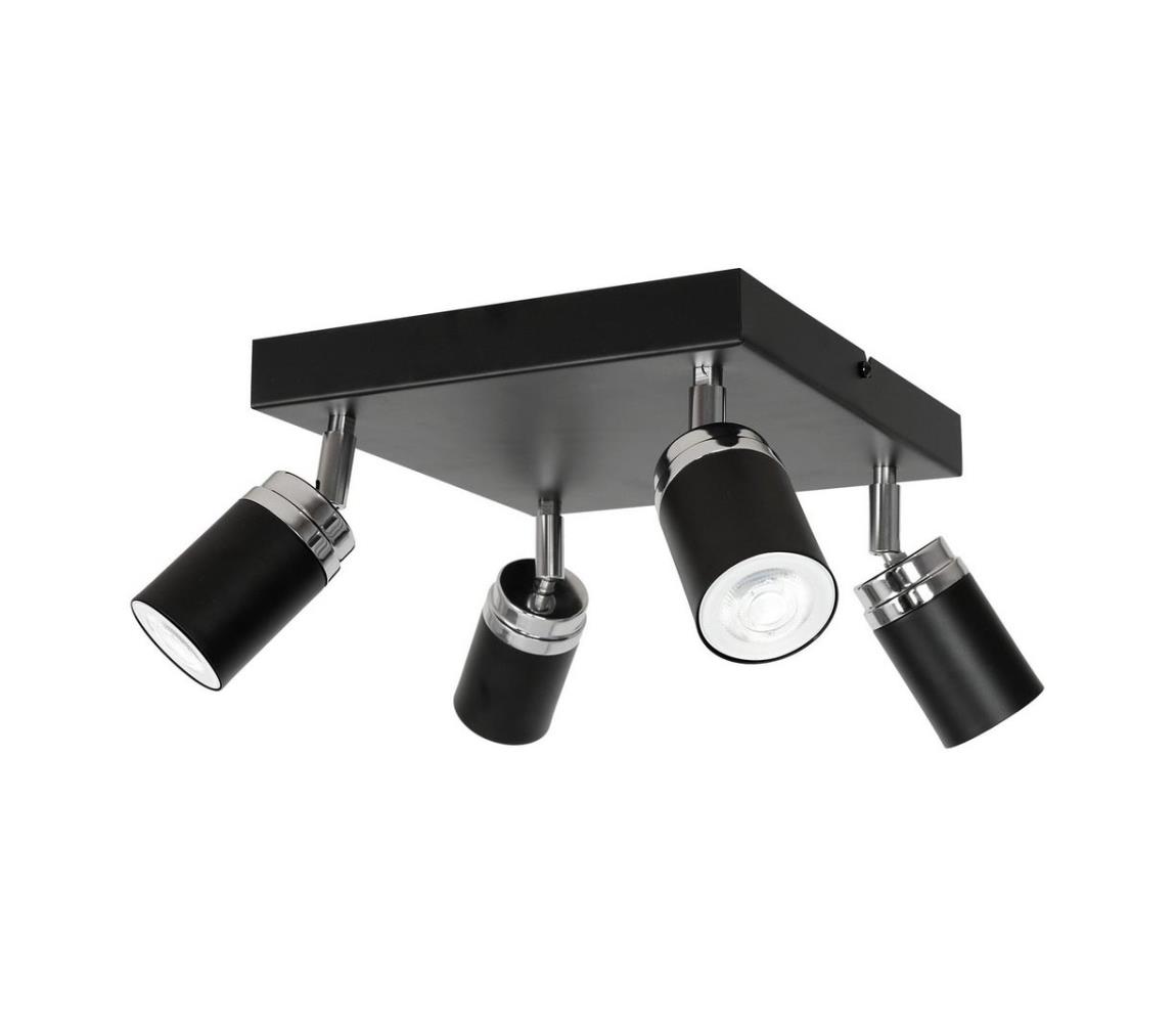 Luminex Bodové svítidlo RENO 4xGU10/60W/230V černá/chrom LU5148