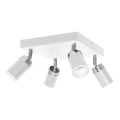 Bodové svítidlo RENO 4xGU10/8W/230V bílá/lesklý chrom