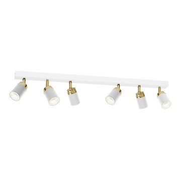 Bodové svítidlo RENO 6xGU10/60W/230V bílá/zlatá