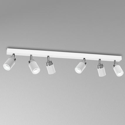 Bodové svítidlo RENO 6xGU10/8W/230V bílá/lesklý chrom