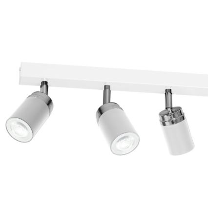Bodové svítidlo RENO 6xGU10/8W/230V bílá/lesklý chrom