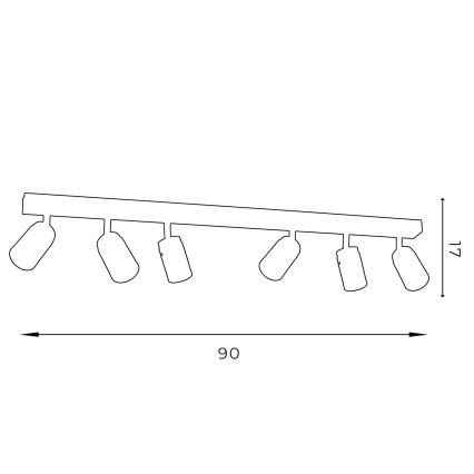 Bodové svítidlo RENO 6xGU10/8W/230V bílá/chrom