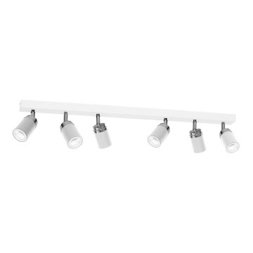 Bodové svítidlo RENO 6xGU10/8W/230V bílá/lesklý chrom
