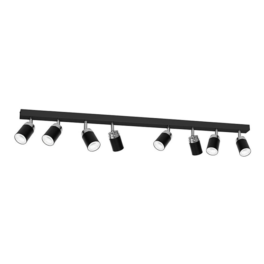 Bodové svítidlo RENO 8xGU10/60W/230V černá/lesklý chrom