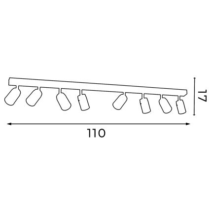 Bodové svítidlo RENO 8xGU10/8W/230V bílá/zlatá