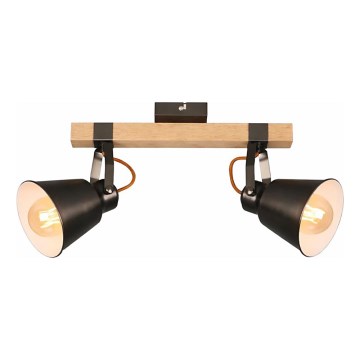 Bodové svítidlo RETRO 2xE27/40W/230V hnědá