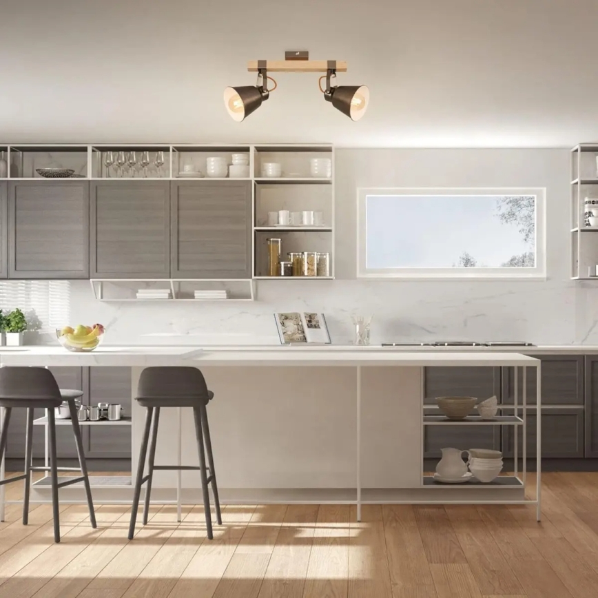 Bodové svítidlo RETRO 2xE27/40W/230V hnědá