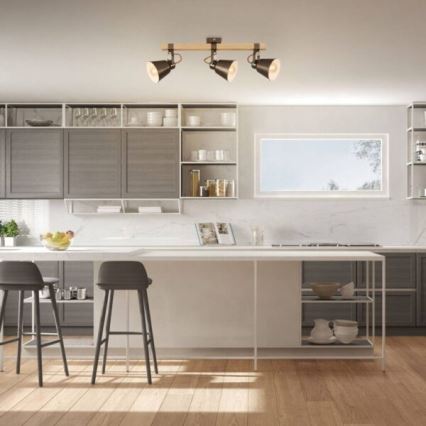 Bodové svítidlo RETRO 3xE27/40W/230V hnědá