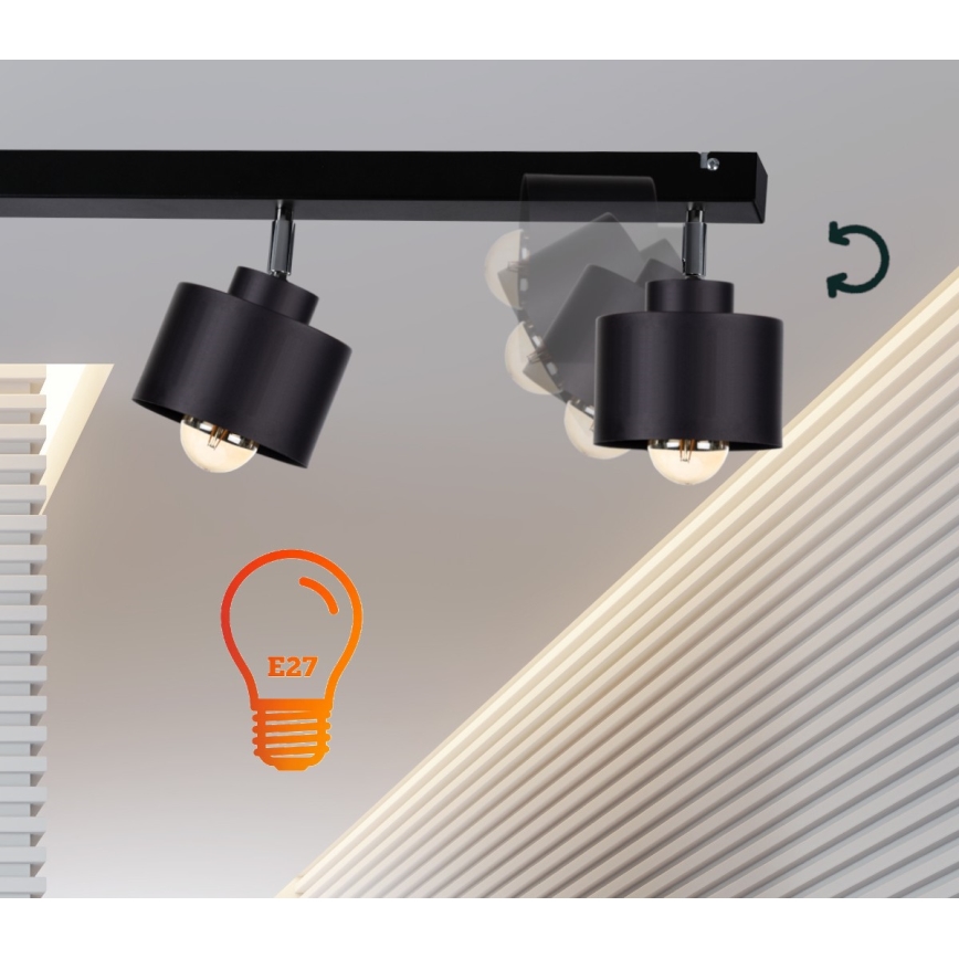 Bodové svítidlo SIMPLY BLACK 2xE27/60W/230V