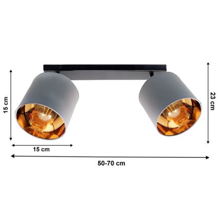 Bodové svítidlo SOFIA 2xE27/60W/230V šedá