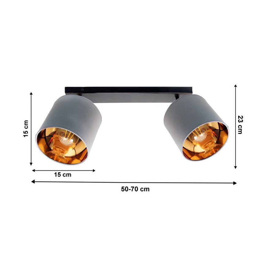 Bodové svítidlo SOFIA 2xE27/60W/230V šedá
