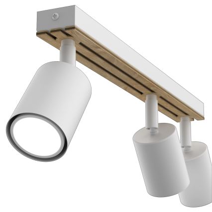 Bodové svítidlo TERRA 3xGU10/8W/230V bílá/dub