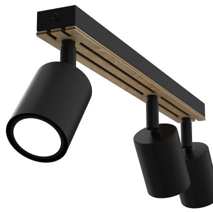 Bodové svítidlo TERRA 3xGU10/8W/230V černá/dub