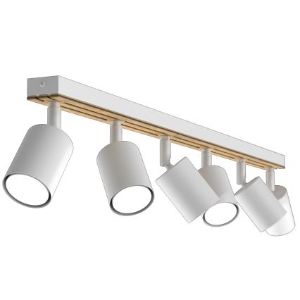 Bodové svítidlo TERRA 6xGU10/8W/230V bílá/dub