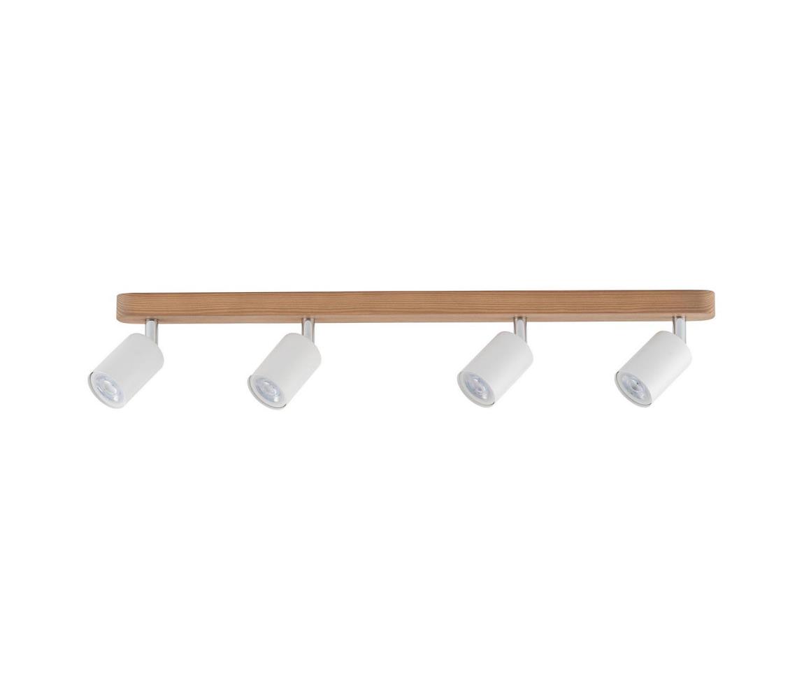 TK Lighting Bodové svítidlo TOP WOOD 4xGU10/10W/230V bílá/dřevo TK3297