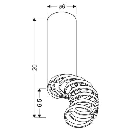 Bodové svítidlo TUBA 1xGU10/15W/230V bílá/měď