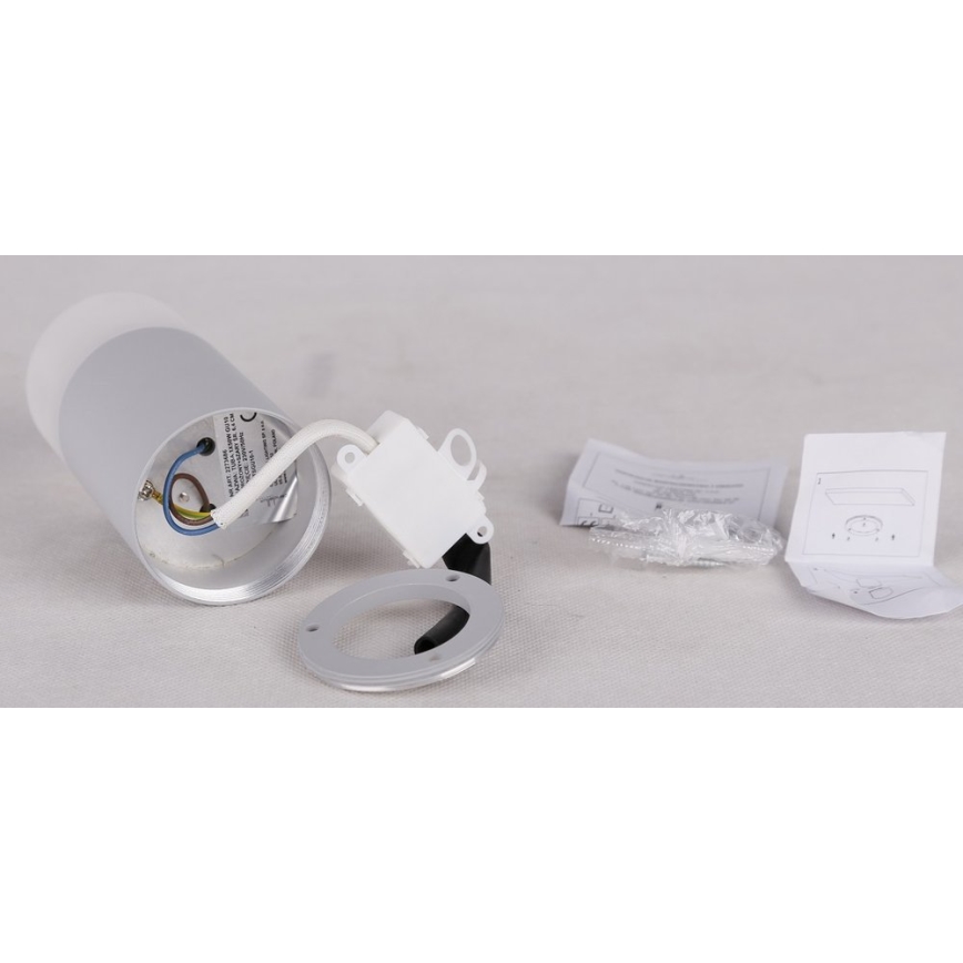 Bodové svítidlo TUBA 1xGU10/15W/230V šedá/bílá