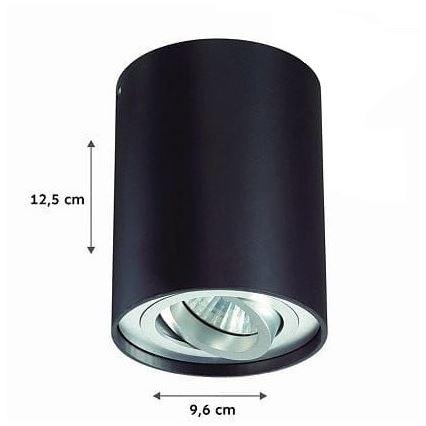 Bodové svítidlo TUBA 1xGU10/50W/230V černá