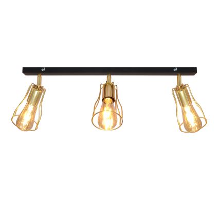 Bodové svítidlo TUBE 3xE27/15W/230V zlatá/černá