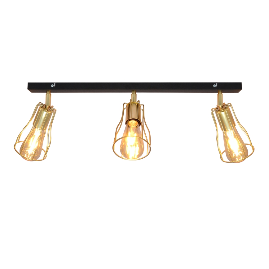 Bodové svítidlo TUBE 3xE27/15W/230V zlatá/černá