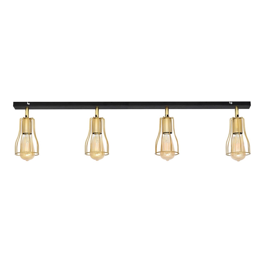 Bodové svítidlo TUBE 4xE27/15W/230V zlatá/černá