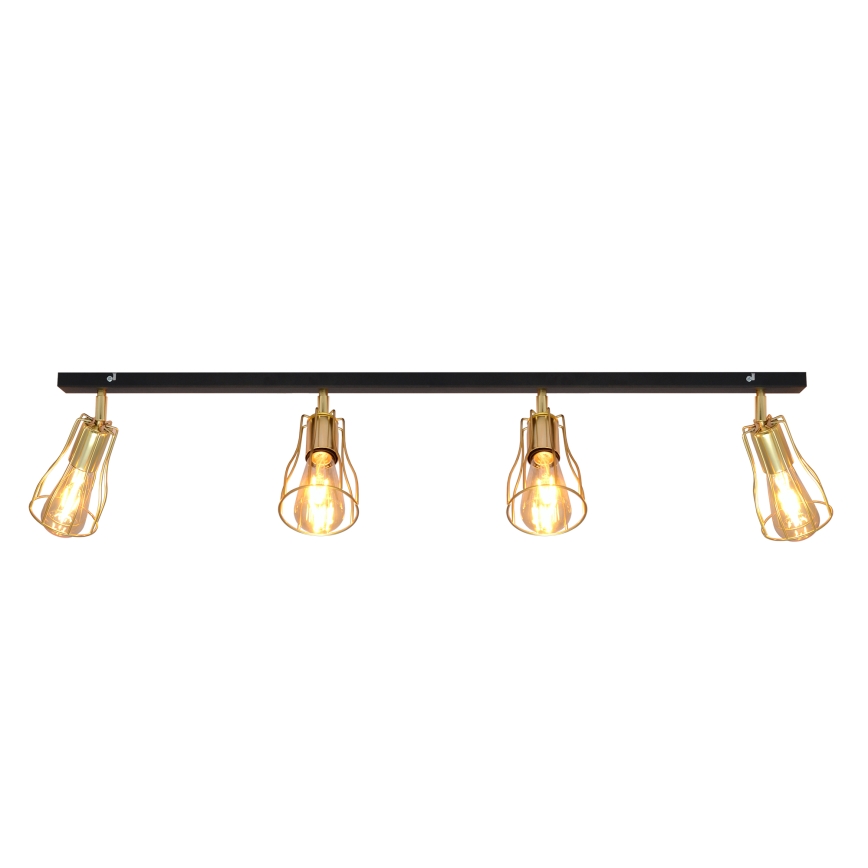 Bodové svítidlo TUBE 4xE27/15W/230V zlatá/černá