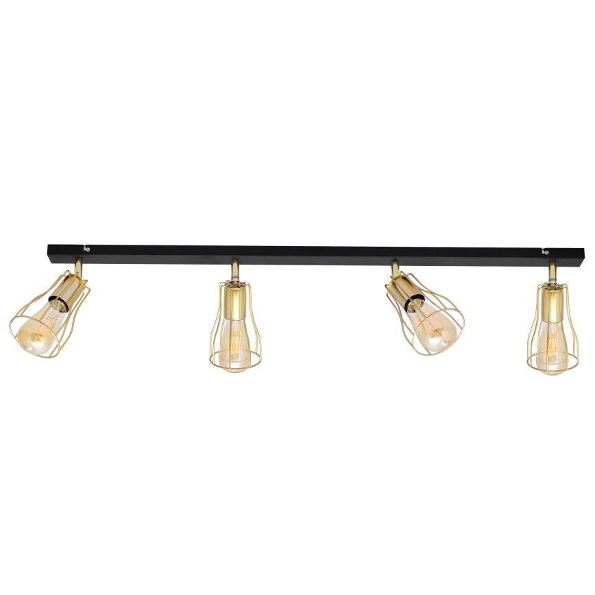 Bodové svítidlo TUBE 4xE27/15W/230V zlatá/černá