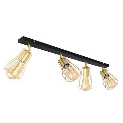 Bodové svítidlo TUBE 4xE27/15W/230V zlatá/černá