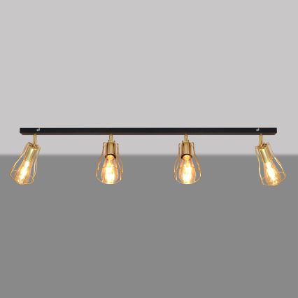 Bodové svítidlo TUBE 4xE27/15W/230V zlatá/černá