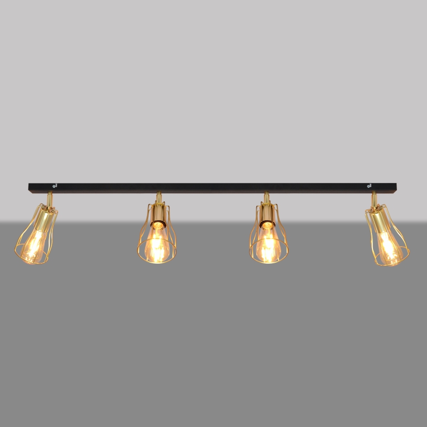 Bodové svítidlo TUBE 4xE27/15W/230V zlatá/černá