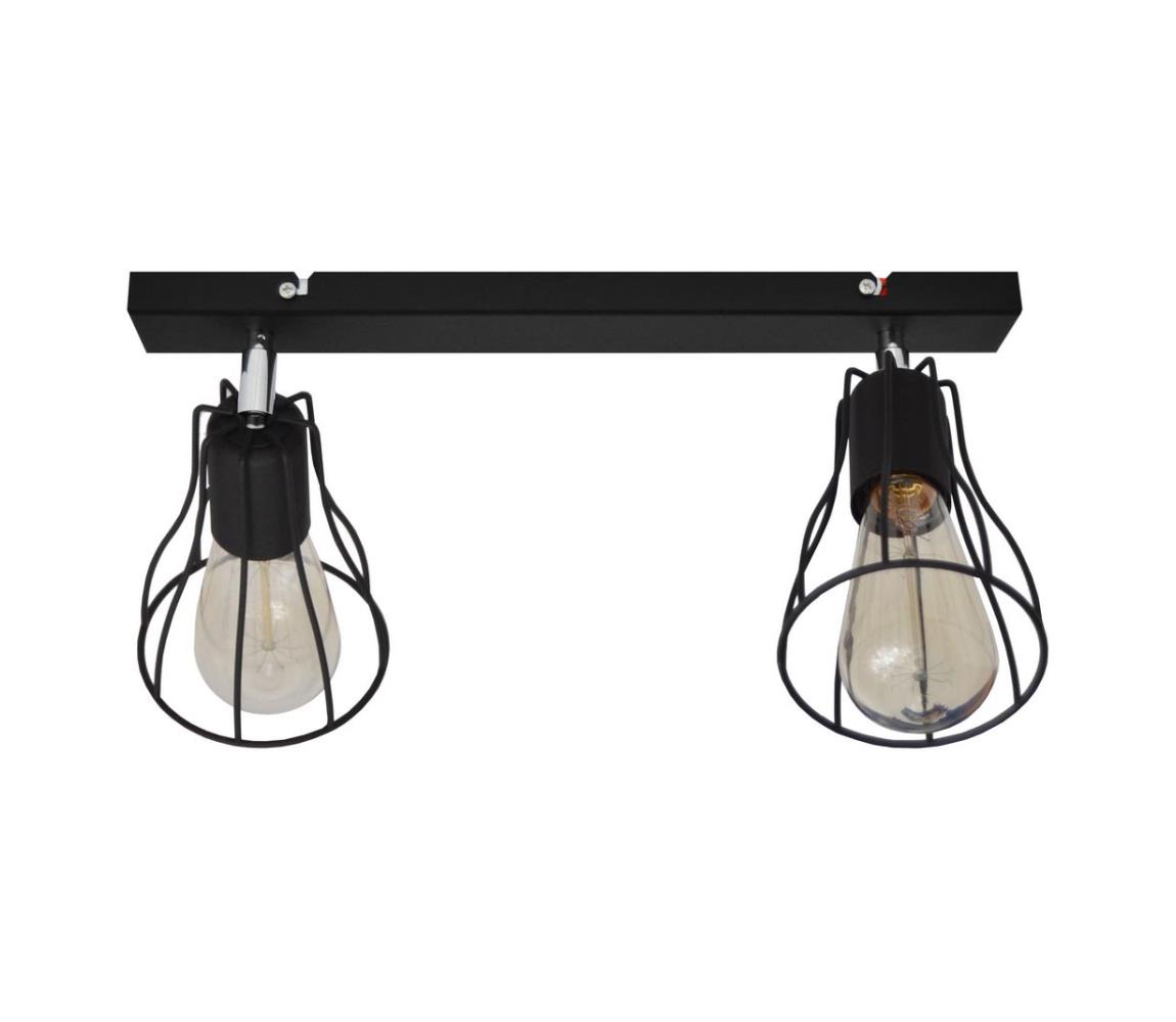 Helam Bodové svítidlo TUBE II 2xE27/60W/230V černá HE1125